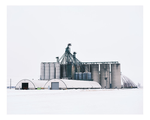 rural landscape silos mill bunge industrial winter snow monteregie quebec canada sainthyacinthe