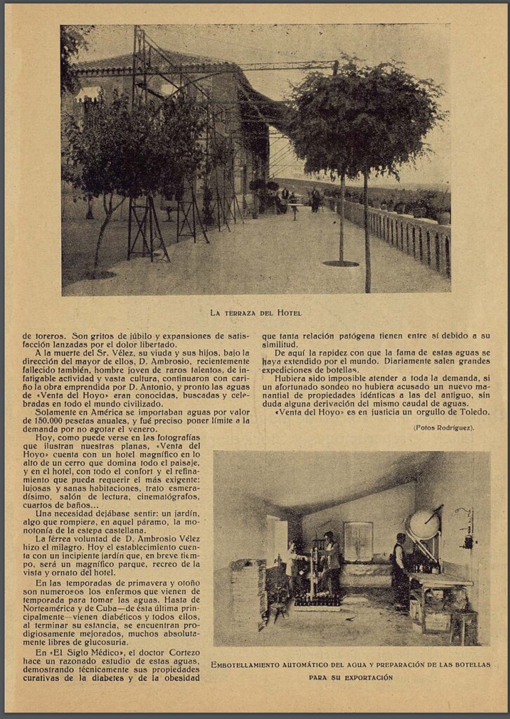 Reportaje sobre la Venta del Hoyo. El Castellano gráfico verano de 1924