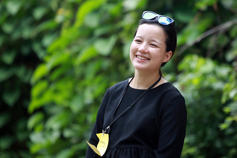 Minh Trang really enjoys watching bears living happily at Animals Asia's sanctuary