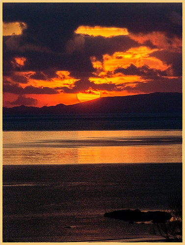 sunset islay seascape island