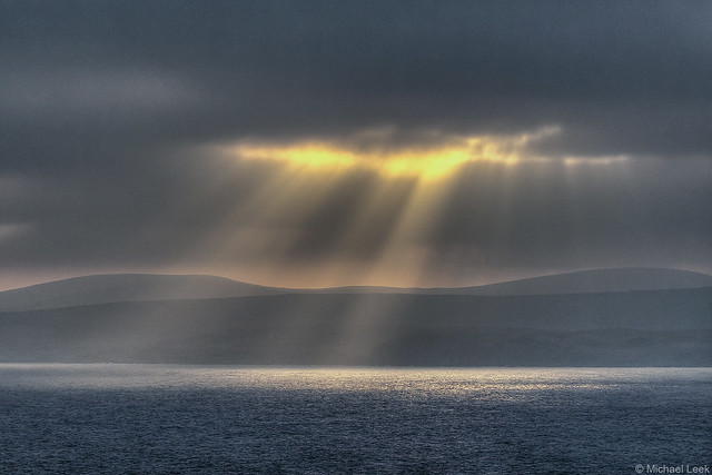 Winter sunset; Shetland Islands