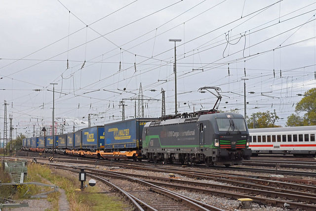 Siemens Vectron 193 259-9 durchfährt am 31.10.2019 den badischen Bahnhof.