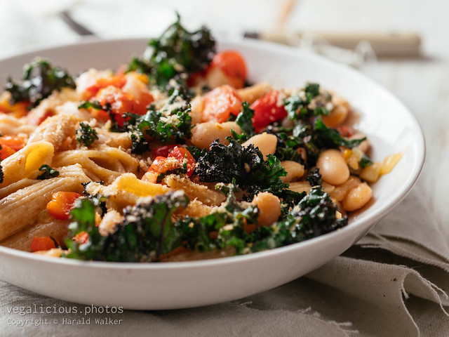 Kale, Pasta and White Beans