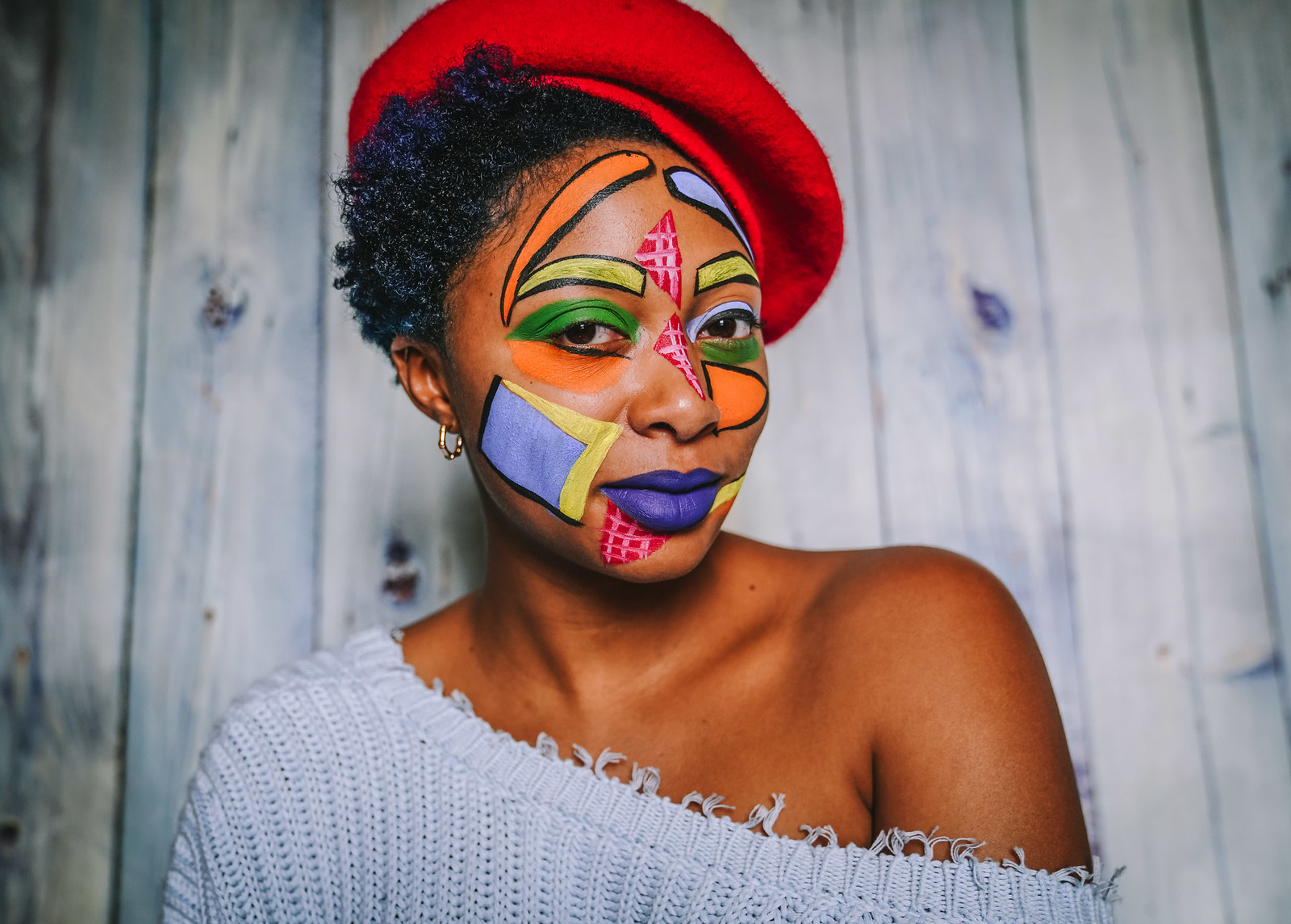 Pablo Picasso inspired makeup collaboration, Candace Hampton