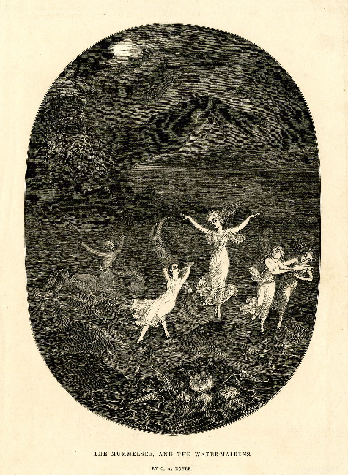 After Charles Altamont Doyle - The Mummelsee, and the Water-Maidens