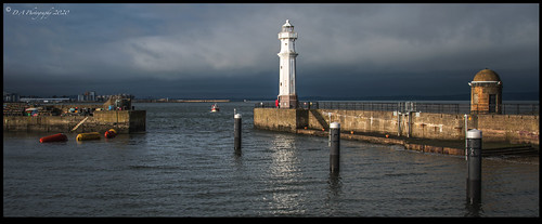 scotland newhaven harbour lighthouse coast coastal clouds landscape seascape
