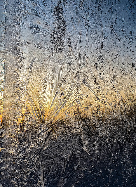 Door Ice Art at Sunset.