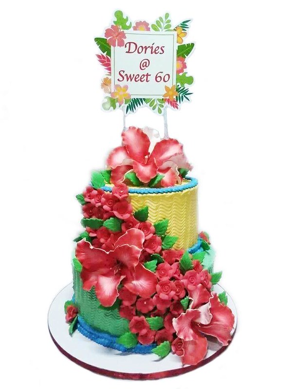 Rose Garden Cake (Hawaiian Theme) by Pandelites Bakery
