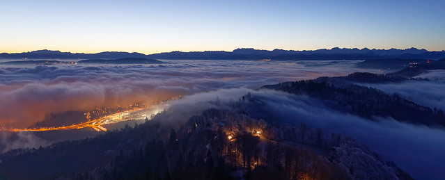 Blue hour with fog - reposted