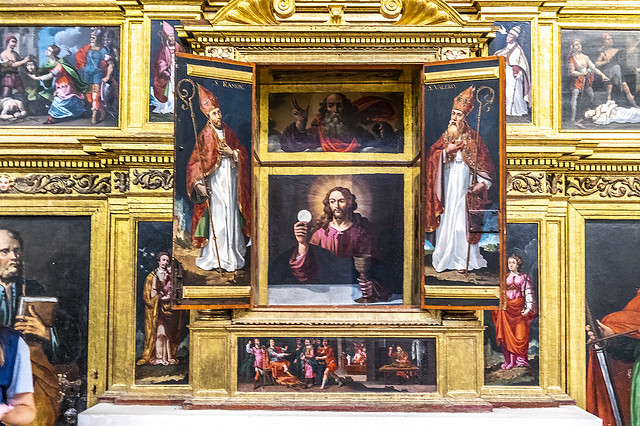 Colegiata de Alquézar. Iglesia, retablo de la Capilla de San Nicrostato