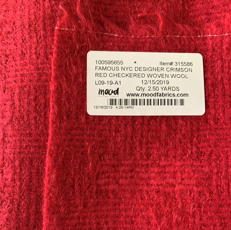 Red wool from Mood