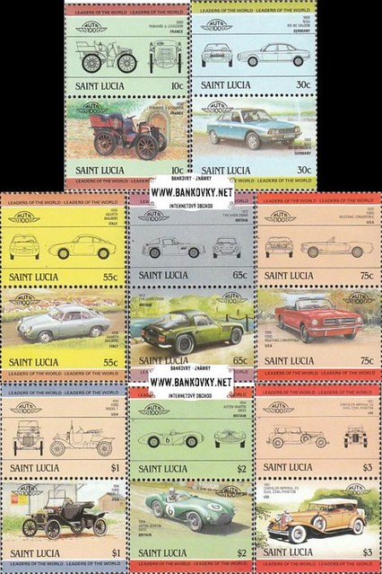 Známky Svätá Lucia 1984 Automobily