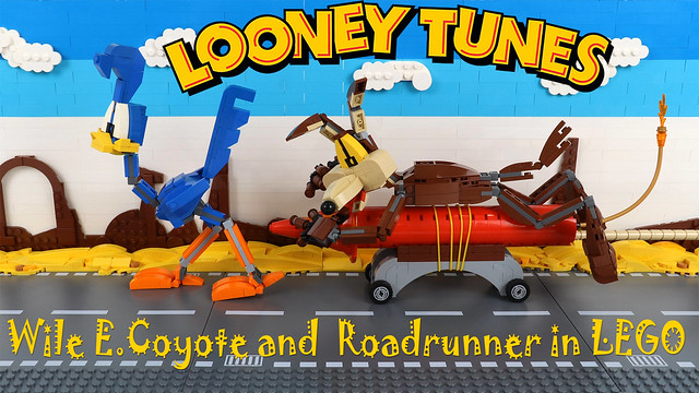 Looney Tunes Wile E. Coyote and Roadrunner in LEGO