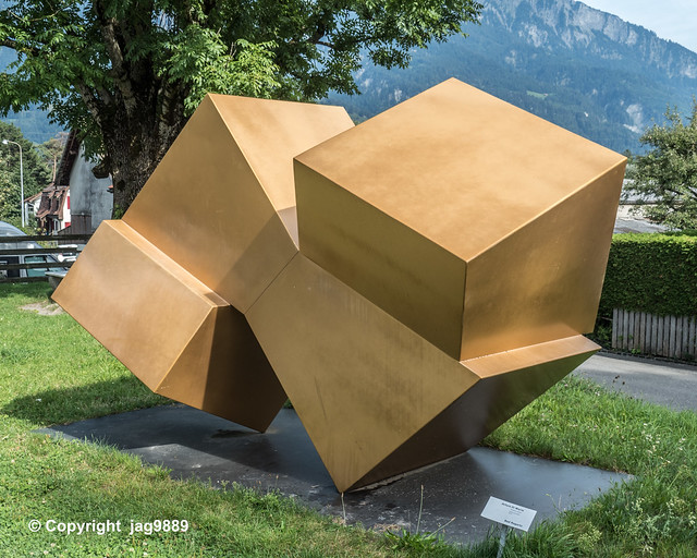 Gold und Geist Sculpture (2010) by Arturo Di Maria, Bad Ragaz, Canton of St. Gallen, Switzerland
