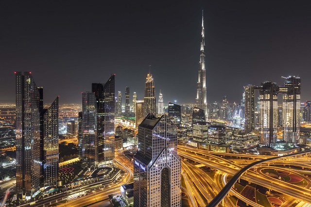 Dubai Burj Khalifa & Surrounds at Night