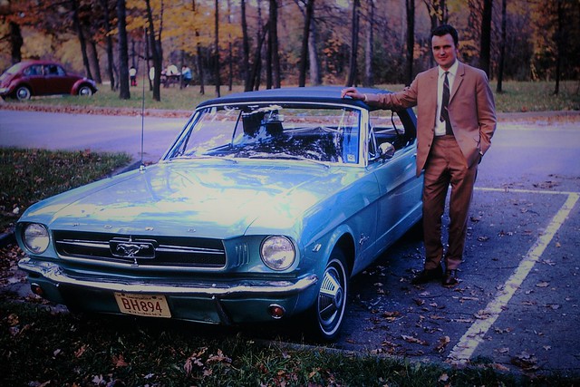 Found Photo - Man & Ford Mustang, 1968