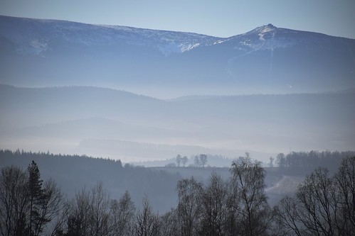 karkonosze mountains winter snow frost nature landscape view blue trees lowersilesia dolnyśląsk polska poland