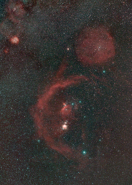 Orion, Rosette and Barnards loop wide field