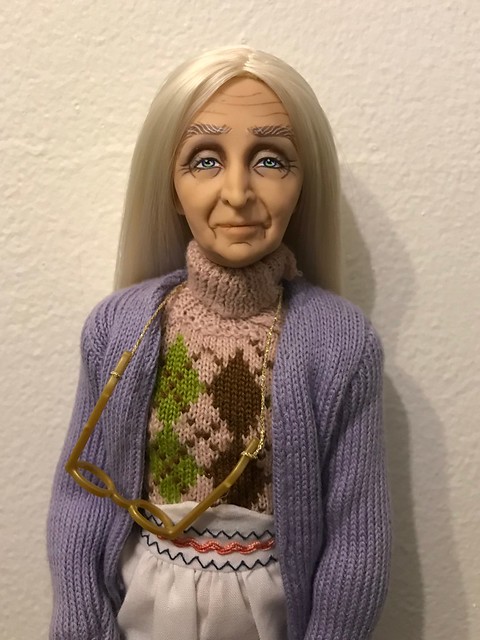 Grandma Barbie Doll reroot done!,  Now to decide on t…