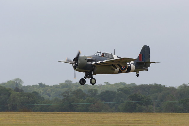2019-06-04; 0234. Grumman FM-2 Wildcat G-RUMW, JV579, F, 'That Old Thing'. Daks over Normandy, Duxford.
