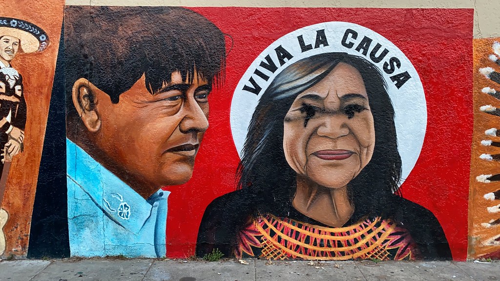 Cesar Chavez & Dolores Huerta mural, Viva La Causa.
