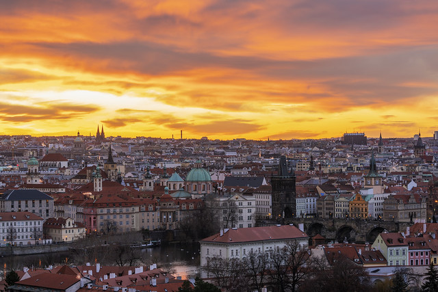 Prague Sunrise Skies