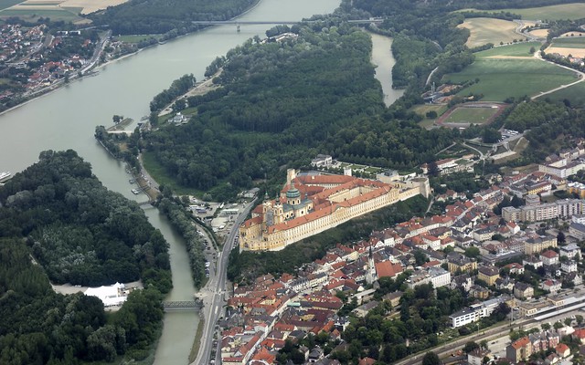 Melk Abbey above the Danube river (Lower Austria)