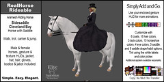 Elite Equestrian Animesh RealHorse Rideable Cleveland Bay Sidesaddle Style