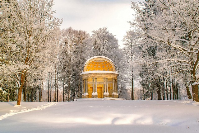 Зимний пейзаж Дворцового парка в Гатчине. Из серии фотоснимков от 28 января 2019