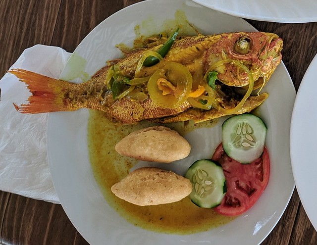Curried Snapper with Festival