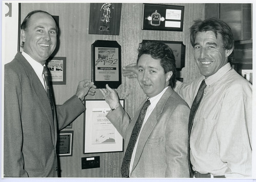 Stewart Roach, Leo Della Grotta and Warren Smith (R) Surfest 1992  - Newcastle, N.S.W