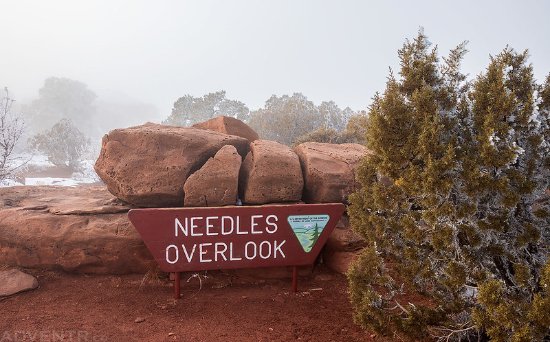 Needles Overlook Sign