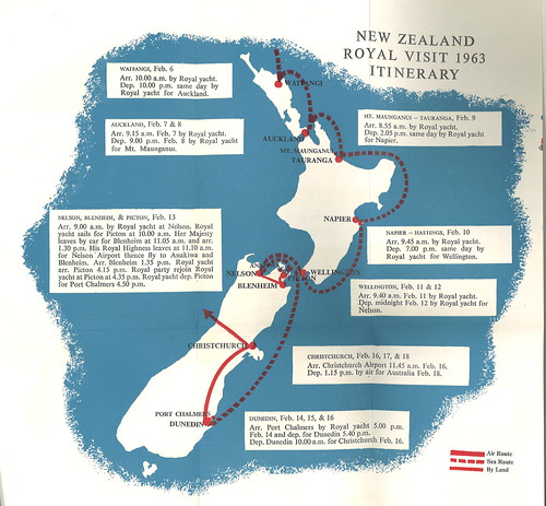 Royal Visit 1963 itinerary | by Archives New Zealand