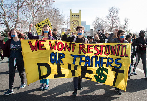 calstrs divestfromfossilfuels sacramento youth