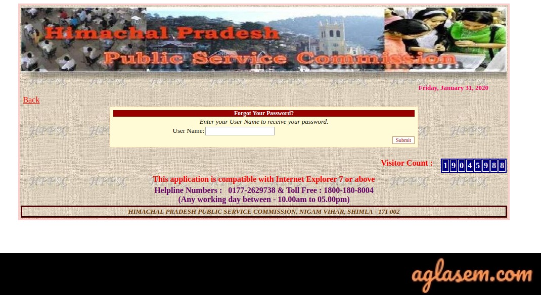 How to Retrieve Login Details for HPPSC HPAS Admit Card 2020?