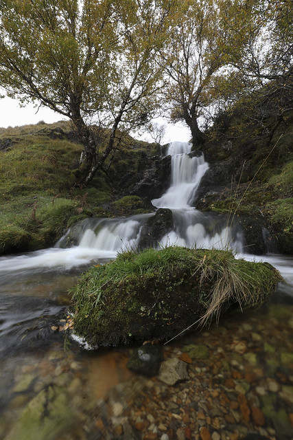 Rural waterfall in the Highlands of Scotland