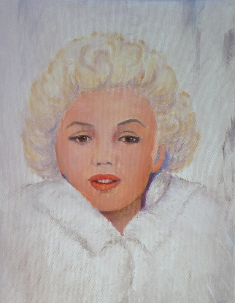 Marilyn Monroe dipinto a olio su tela