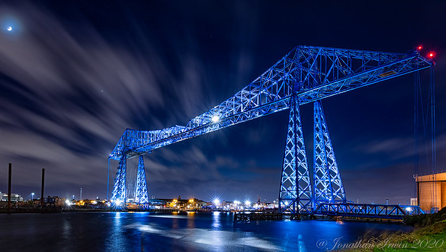 The Moon and Venus and Middlesbrough Transporter Bridge_E5A0468