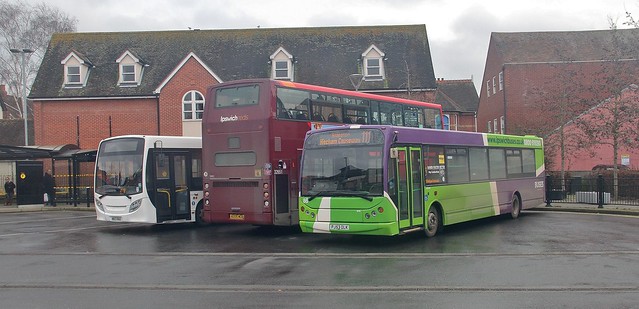 PJ53 OLK, Ipswich Buses Dart 86, Old Cattle Market Bus Station, 31st. January 2020.