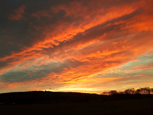 landscape dawn sky red mowcop sunrise