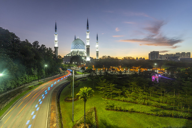 The Sultan Salahuddin Abdul Aziz Shah Mosque (Malay: Masjid Sultan Salahuddin Abdul Aziz) is the state mosque of Selangor, Malaysia. It is located in Shah Alam. It is the country's largest mosque and also the second largest mosque in Southeast Asia after