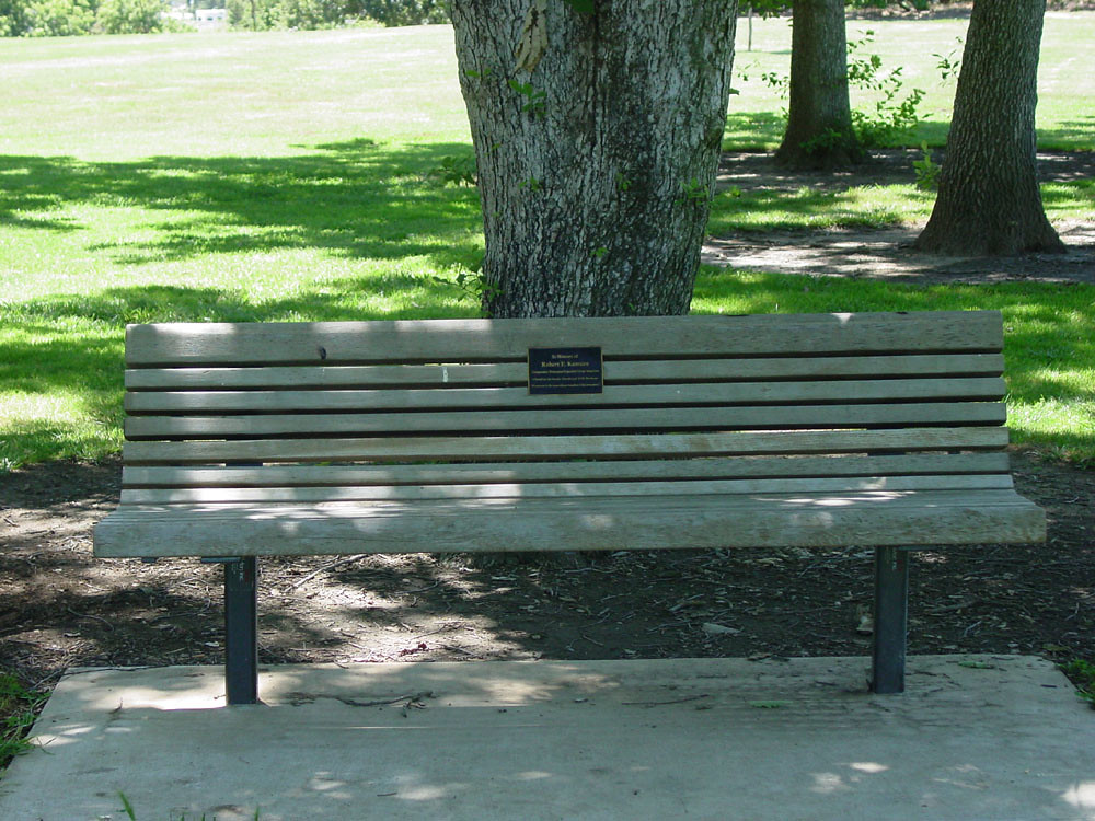 Robert Kasmire memorial bench