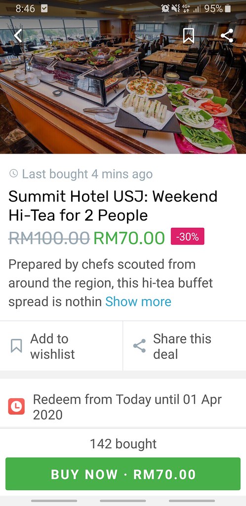 Buffet Hi Tea (Fav) rm$70 for 2 person @ Summit Hotel USJ