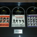 front view of The Beatles framed memorabilia