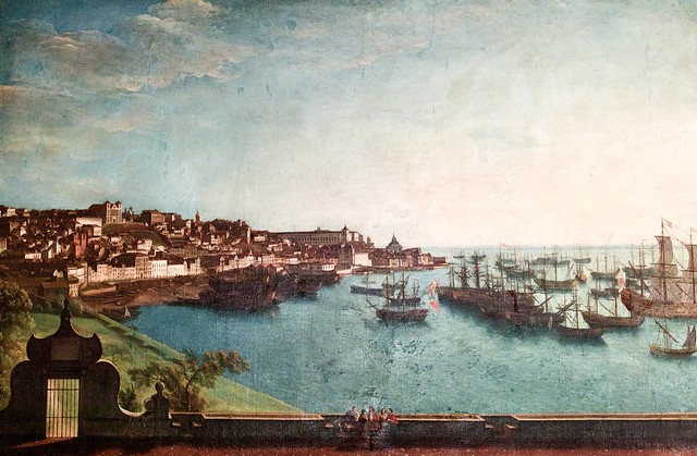 Lisbon seen from Marquês de Abrantes Palace (18th century, 1st half) - Unknown author