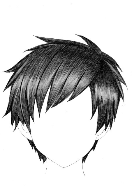 sketch of anime hair - Anime Bases .INFO