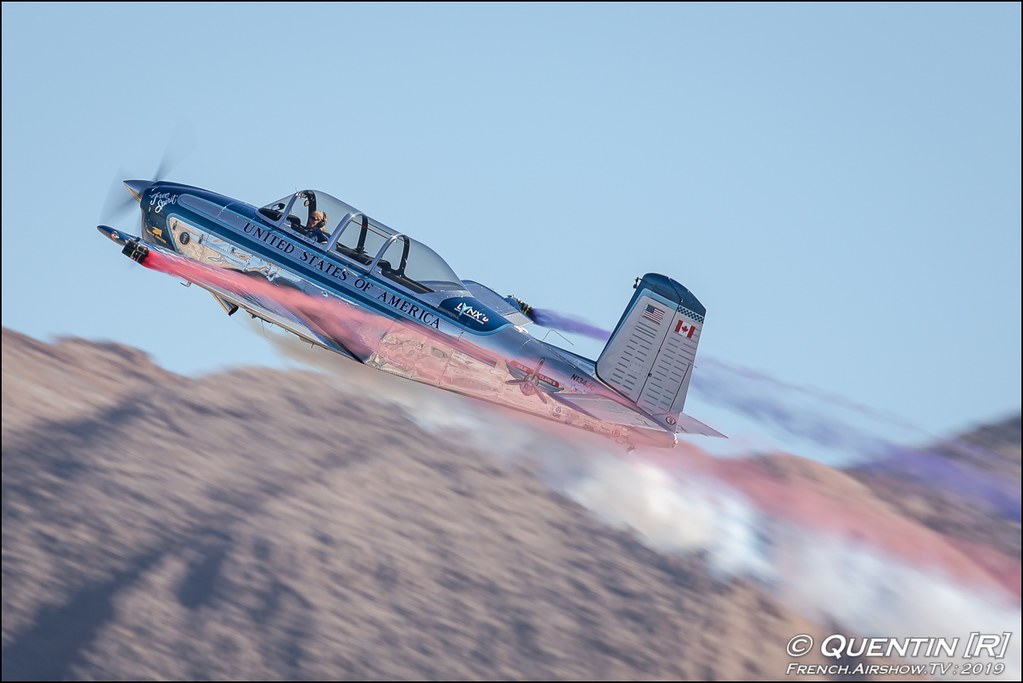 Julie Clark's Amazing T-34 Mentor Aviation Nation 2019 airshow Nellis Air Force Base Las Vegas USA Canon Sigma France French Airshow TV photography Airshow Meeting Aerien 2019