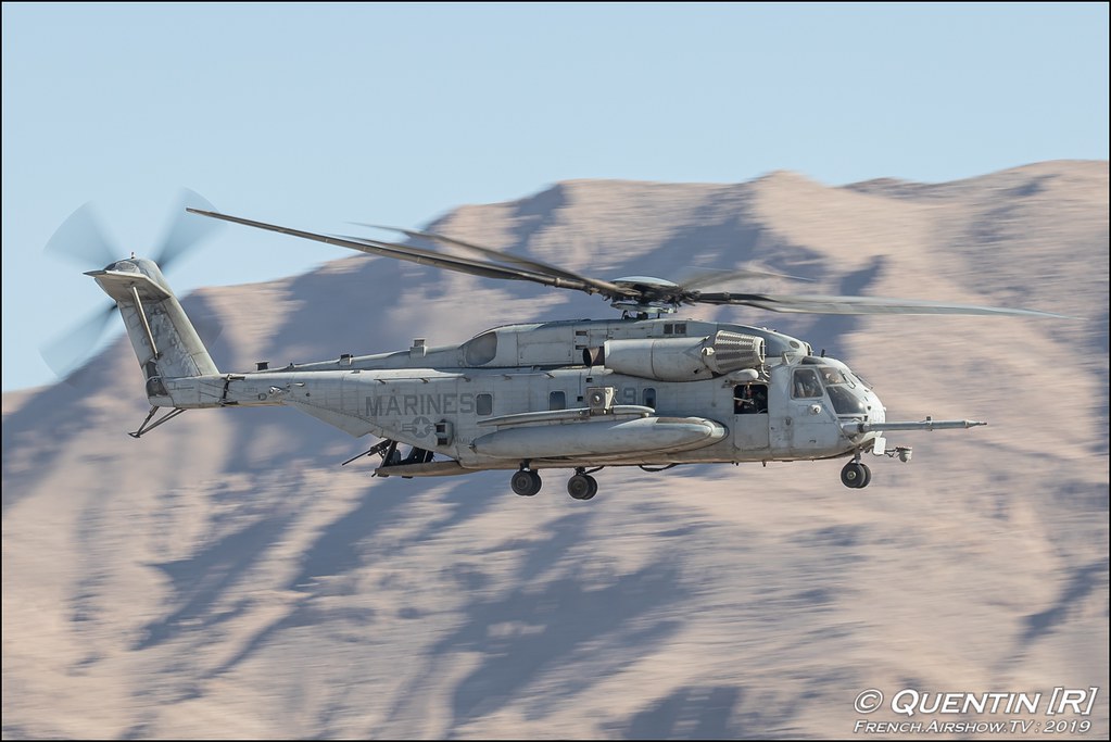 Sikorsky CH-53E Super Stallion demo display Aviation Nation 2019 airshow Nellis Air Force Base Las Vegas USA Canon Sigma France French Airshow TV photography Airshow Meeting Aerien 2019