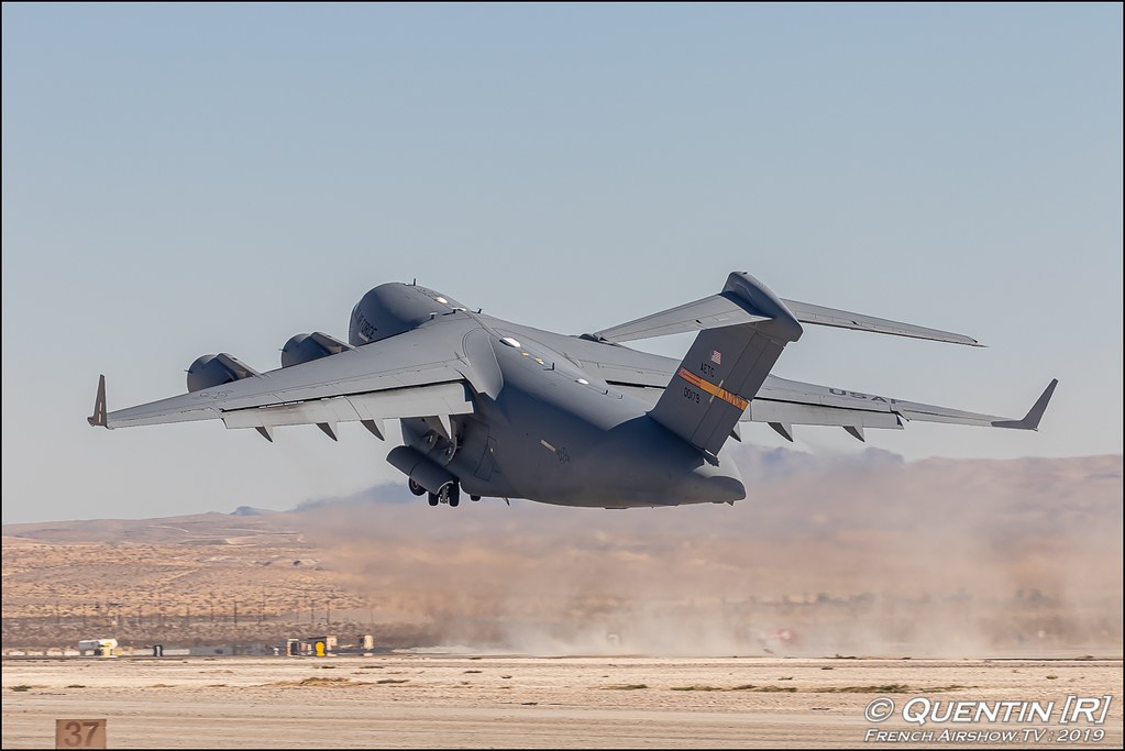 C-17 Globemaster III Aviation Nation 2019 airshow Nellis Air Force Base Las Vegas USA Canon Sigma France French Airshow TV photography Airshow Meeting Aerien 2019