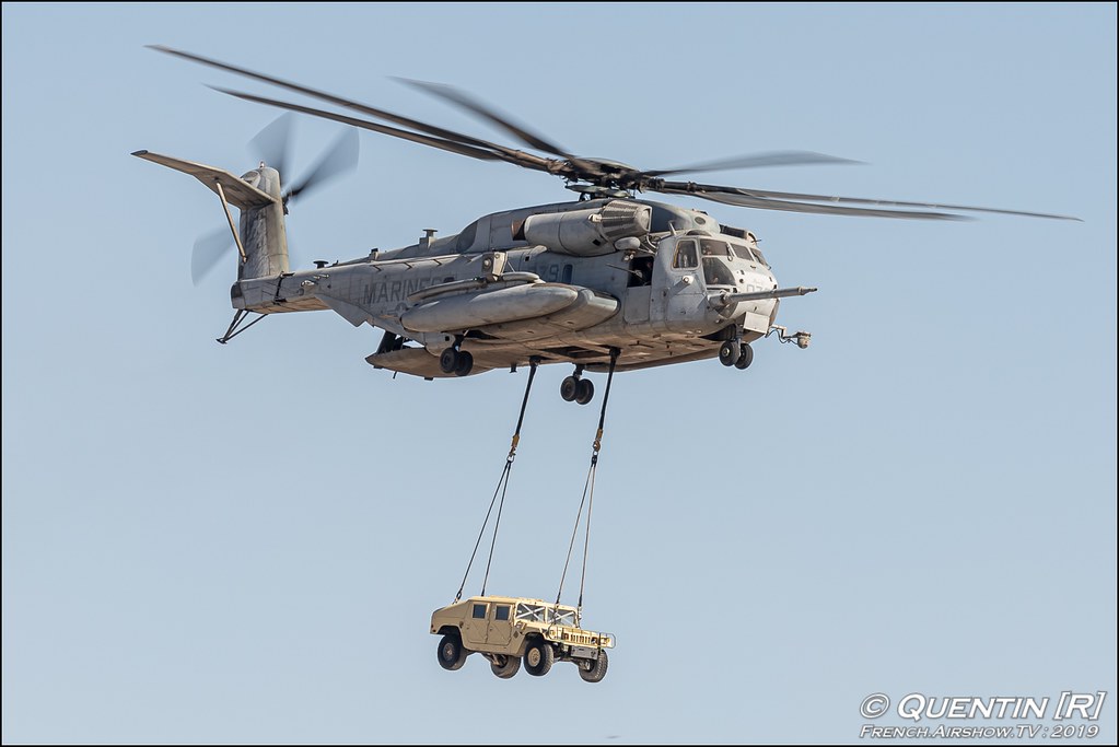 Sikorsky CH-53E Super Stallion demo display Aviation Nation 2019 airshow Nellis Air Force Base Las Vegas USA Canon Sigma France French Airshow TV photography Airshow Meeting Aerien 2019